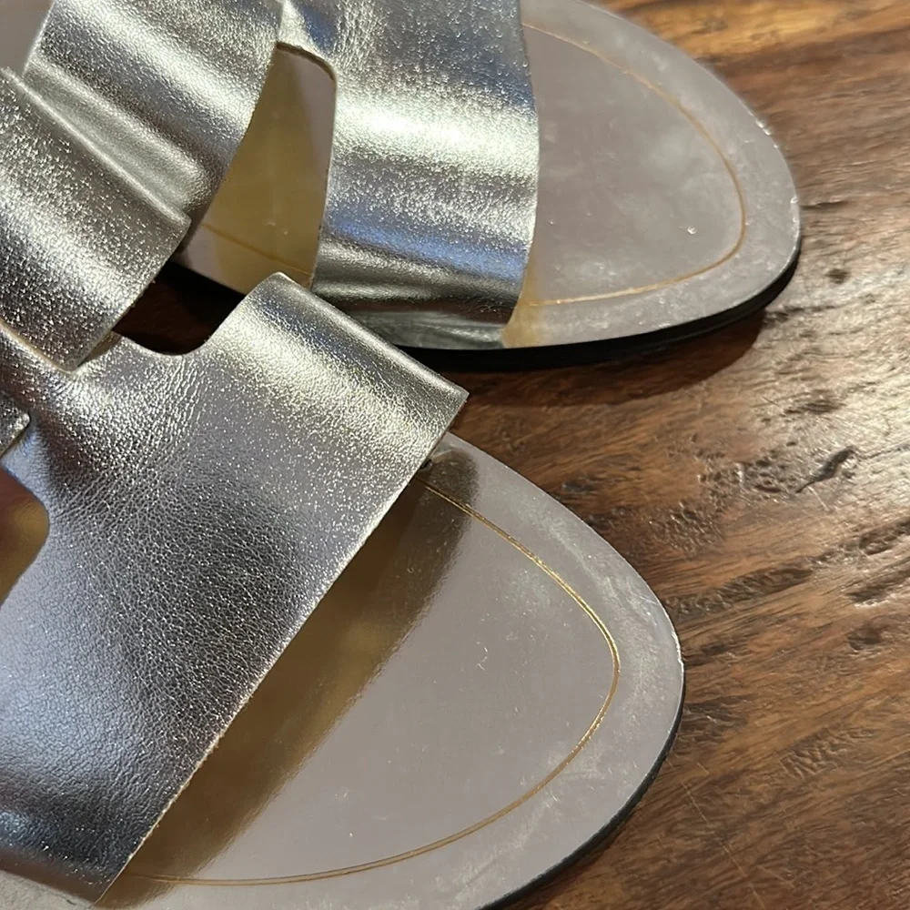 J. Crew Silver Cyprus Sandal Sz9